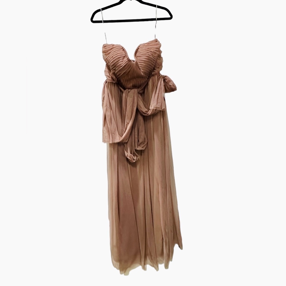 Birdy Grey CHRISTINA CONVERTIBLE DRESS TULLE SANDY MAUVE NEW NWT MEDIUM WEDDING - Picture 4 of 6